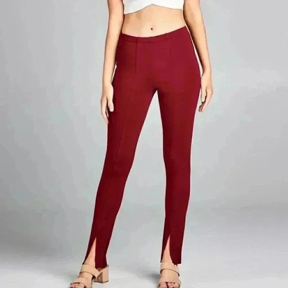 HOLIDAY Burgundy Skinnies / pants - Picture 3 of 4